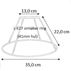 lampeskrm stativ 13x22x35 (25 cm) L-E27