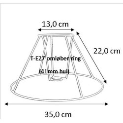 lampeskrm stativ 13x22x35 (25 cm) T-E27