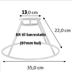 Lampeskrm stativ 13x22x35 (25cm) BR
