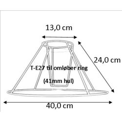 lampeskrm stativ 13x24x40 (27 cm) T-E27
