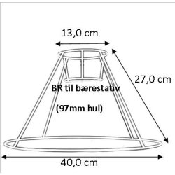 lampeskrm stativ 13x27x40 (27 cm) BR