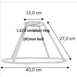 lampeskrm stativ 13x27x40 (30 cm) L-E27