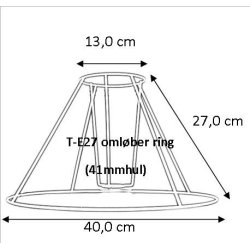 lampeskrm stativ 13x27x40 (30 cm) T-E27