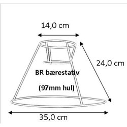 Lampeskrm stativ 14x24x35 (27 cm) BR
