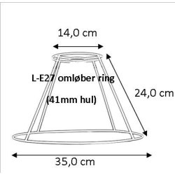Lampeskrm stativ 14x24x35 (27 cm) L-E27