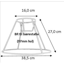 Lampeskrm stativ 16x27x38,5 (30 cm) BR