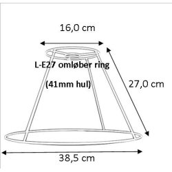 Lampeskrm stativ 16x27x38,5 (30 cm) L-E27