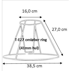Lampeskrm stativ 16x27x38,5 (30 cm) T-E27