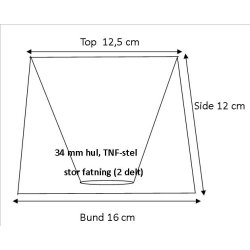 Lampeskrm stativ cylinder 12,5x12x16 (15 cm) TNF