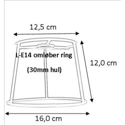 Lampeskrm stativ cylinder 12,5x12x16 (15cm) L-E14