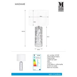 Madame bordlampe H46,5