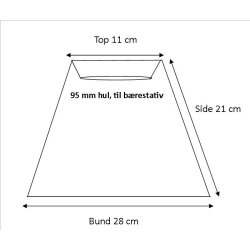 Pliss 11x21x28 rd bomuld BR