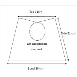 Pliss 11x21x28 rd bomuld SK