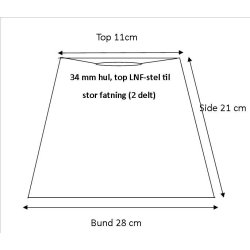 Pliss 11x21x28 rd bomuld T-E27