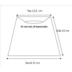 Pliss 12,5x23x31 rd bomuld BR