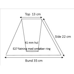 Pliss&eacute; 13x25x39 Hvid plastik T-E27