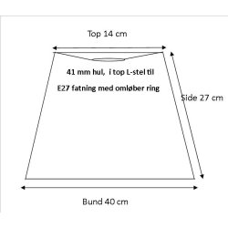 Pliss 14x27x40 gr hr  L-E27