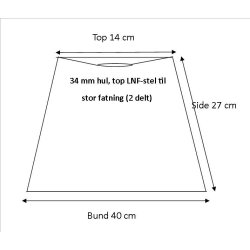 Pliss 14x27x40 Hvid plastik LNF