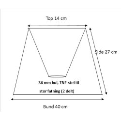 Pliss 14x27x40 rd bomuld TNF