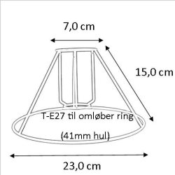 Plisse stativ 7x15x23 (18cm) T-E27 