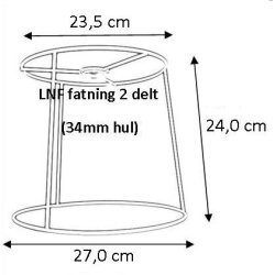 Pliss&eacute; lampeskrm stativ 23,5x24x27 (27 cm) LNF.