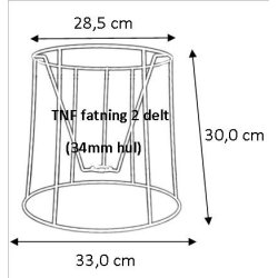 Pliss&eacute; lampeskrm stativ 28,5x30x33 (33 cm) TNF