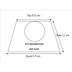 Pliss 9,5-11-17 orange bomuld SK