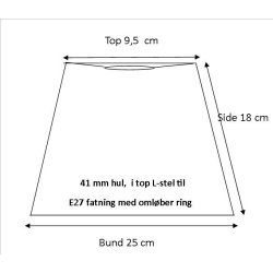 Pliss 9,5x18x25 gr hr L-E27
