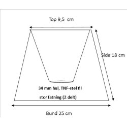 Pliss 9,5x18x25 rd bomuld TNF