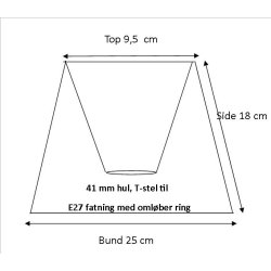 Pliss 9,5x18x25 sort hr T-E27