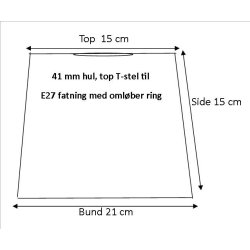 Pliss cylender 15x15x21 Sort Hr L-E27