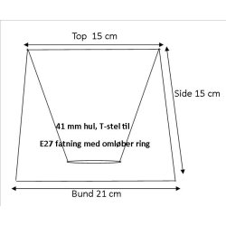 Pliss cylender 15x15x21 Sort Hr T-E27