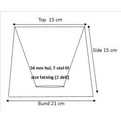 Pliss cylender 15x15x21 Sort Hr TNF