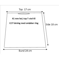 Pliss cylender 17x18x24 Sort Hr L-E27
