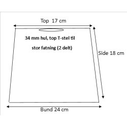 Pliss cylender 17x18x24 Sort Hr LNF