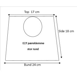 Pliss cylender 17x18x24 Sort Hr SK