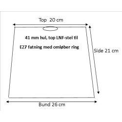 Pliss cylender 20x21x26 Sort Hr L-E27