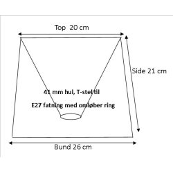 Pliss cylender 20x21x26 Sort Hr T-E27