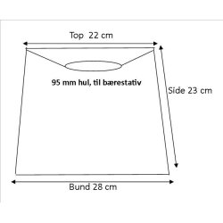 Pliss cylender 22x23x28 Sort Hr BR