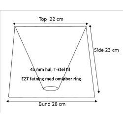 Pliss cylender 22x23x28 Sort Hr T-E27
