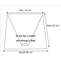Pliss cylender 22x23x28 Sort Hr TNF
