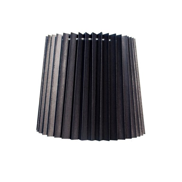 Pliss&eacute; cylender 24x25x29 Sort Chintz L-Stel