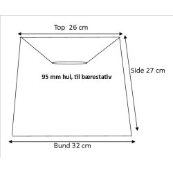 Pliss&eacute; cylender 26x27x32 Sort Chintz BR
