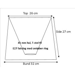 Pliss cylender 26x27x32 Sort Hr T-E27
