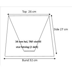 Pliss cylender 26x27x32 Sort Hr TNF