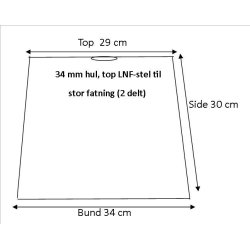Pliss cylender 29x30x34 Sort Hr LNF