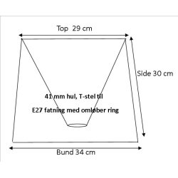 Pliss cylender 29x30x34 Sort Hr T-E27