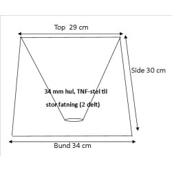 Pliss cylender 29x30x34 Sort Hr TNF