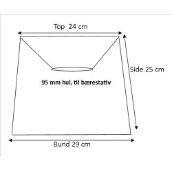 Pliss&eacute; cylender 31x33x38 Sort Chintz BR