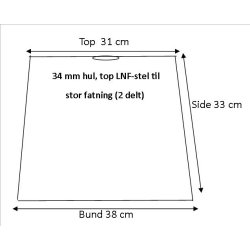 Pliss cylender 31x33x38 Sort Hr LNF